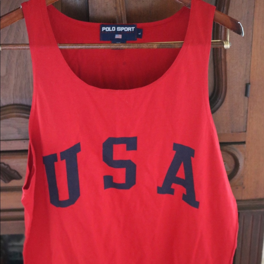 Vintage Polo Sport Ralph Lauren USA Tank Top